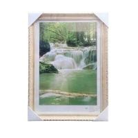 ราคา กรอบรูปไม้ลายไทย รุ่น V519GO สีขาว ขนาด A3 (YB64098)