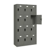 ราคา ICONIC ตู้ล็อคเกอร์เหล็ก 12 ช่อง รุ่น LK-12 สีเทาเข้ม ขนาด 91.5x45.7x183 ซม. (YB64190)