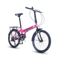 ราคา THAI SUN SPORT รถจักรยานพับล้อ รุ่น BIKE0009 สีชมพู ขนาด 20 นิ้ว (YB78174)