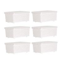 ราคา DKW ชุดตะกร้าอเนกประสงค์ มีฝาปิด รุ่น Senn ไซส์ S สีขาว แพ็ค 6 ใบ (YB79584)