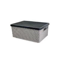 ราคา DKW ตะกร้าอเนกประสงค์ มีฝาปิด รุ่น Senn สีเทา ไซส์ L (YB80286)