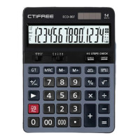 ราคา CTIFREE เครื่องคิดเลข 12 หลัก รุ่น ECO-007G สีเทา (YB87038)