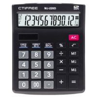 ราคา CTIFREE เครื่องคิดเลข 12 หลัก รุ่น MJ-220D สีดำ (YB87059)