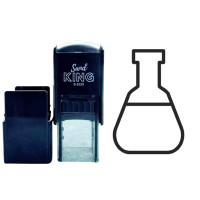 ราคา SANDKING ตรายางหมึกในตัว icon หลอดวิจัย แบบที่สอง สีดำ ขนาด 20x20 มม. (YB91947)