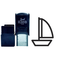 ราคา SANDKING ตรายางหมึกในตัว icon เรือใบ ขนาด 20 x 20 มม. หมึกสีดำ (YB93289)
