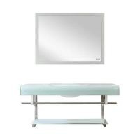 ราคา KASSA อ่างล้างหน้าเคาน์เตอร์พร้อมชั้นวางและกระจกเข้าชุด รุ่น KS-GB100-02 สีขาว (YB94487)