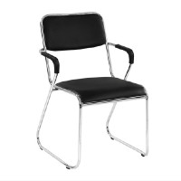 ราคา MEDILA เก้าอี้รับรองอเนกประสงค์ พร้อมที่จับ รุ่น CH0181BK-H สีดำ (YB94970)