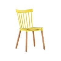 ราคา CASSA เก้าอี้พลาสติกขาไม้บีช รุ่น F179-C-8186-Y สีเหลือง (YB95006)