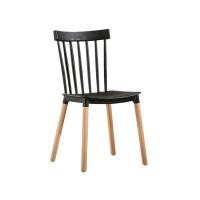 ราคา CASSA เก้าอี้พลาสติกขาไม้บีช รุ่น F178-C-8186 สีดำ (YB95005)