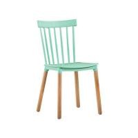 ราคา CASSA เก้าอี้พลาสติกขาไม้บีช รุ่น F180-C-8186-G สีเขียว (YB95007)