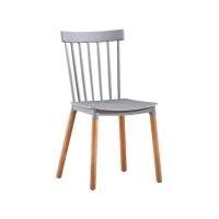 ราคา CASSA เก้าอี้พลาสติกขาไม้บีช รุ่น F182-C-8186-GR สีเทา (YB95009)