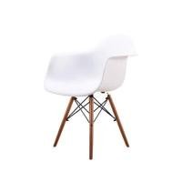 ราคา CASSA เก้าอี้มีที่พักแขน ขาไม้บีช สีขาว รุ่น F87-C-1113-W (YB95041)