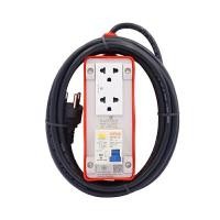 ราคา LUZINO บล็อกยาง PVC พร้อมสายไฟ VCT 3 x 1.5 มีเบรกเกอร์กันดูด 2 ช่อง รุ่น LT-RGB2 ขนาด 5 เมตร (YB96496)