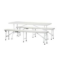 ราคา NEWSTORM ชุดโต๊ะม้านั่งพับครึ่งอเนกประสงค์ รุ่น Oskar180+Oskar Bench180 ขนาด 182x75x74 ซม. (YB96763)