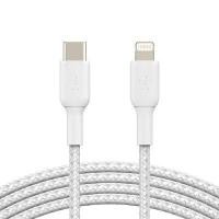 ราคา BELKIN สายชาร์จไอโฟน MFi สายถักไนล่อนทนทาน 1 เมตร ชาร์จเร็ว สีขาว (YB96989)