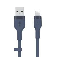 ราคา BELKIN BOOSTCHARGE สายชาร์จซิลิโคน USB-A TO LIGHTNING สีฟ้า ขนาด 1 เมตร (YB96998)