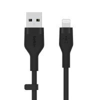 ราคา BELKIN BOOSTCHARGE FLEX SILICONE USB-A TO LIGHTNING CABLE 1 METER สีดำ (YB96997)