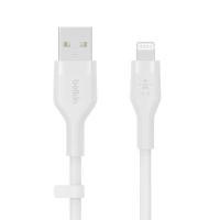 ราคา BELKIN BOOSTCHARGE FLEX SILICONE USB-A TO LIGHTNING CABLE WHITE 1M. (YB96999)