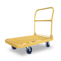 ราคา COMBI WARE รถเข็นเหล็กสีเหลือง พื้นโปร่ง รับน้ำหนักสูงสุด 400 กก. รุ่น MW09502-YEL (YB98850)