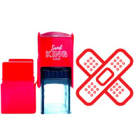 ราคา SANDKING ตรายางหมึกในตัว icon พาสเตอร์ สีแดง ขนาด 20x20 มม. (YB98881)