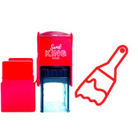 ราคา SANDKING ตรายางหมึกในตัว icon แปลงทาสี สีแดง ขนาด 20X20 mm  (YB99311)