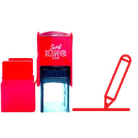 ราคา SANDKING ตรายางหมึกในตัว icon ดินสอ สีแดง ขนาด 20X20 มม. (YB99851)
