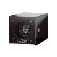 ราคา กล่องเก็บรักษานาฬิกา Automatic 1 เรือน เคลือบผิวไฮกลอส กระจกอะคริลิค ภายในบุผ้า Suede TIME ZONE TZ1PLO โทนสีดำ-น้ำตาล (YC00175)