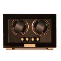 ราคา กล่องเก็บรักษานาฬิกา Automatic 2 เรือน เนื้อไม้มะฮอกกานีโทนสีดำ-น้ำตาล เคลือบผิวด้วยวัสดุไฮกรอส TIME ZONE TZ2PLO (YC00179)