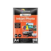 ราคา PrintmaxPremiumโฟโต้กลอสซี่อิงค์เจ็ทA4180แกรม(50แผ่น) Printmax กระสอบ (YC00381)