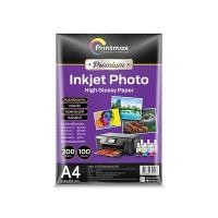 ราคา PrintmaxPremiumโฟโต้กลอสซี่อิงค์เจ็ทA4200แกรม(100แผ่น) Printmax pcs (YC00560)