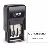 ราคา TRODAT ตรายางวันที่ข้อความ "A/C PAYEE ONLY" หมึกในตัว สีดำ (YC01229)