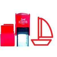 ราคา SANDKING ตรายางหมึกในตัว ขนาด 20x20 มม. รุ่น ICON ลายเรือใบ สีแดง (YC01268)