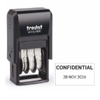 ราคา TRODAT ตรายางวันที่ข้อความ CONFIDENTIAL หมึกในตัว สีดำ (YC01314)
