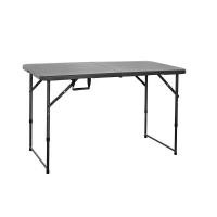 ราคา FONTE โต๊ะพับแบบพกพา HDPE ขาปรับได้ 3 ระดับ รุ่น NZK-120H-GY สีเทา ขนาด 120 x 60 x 90 ซม. (YC01918)