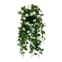 ราคา FONTE ดอกไม้ประดิษฐ์กุหลาบ พร้อมกระถางแขวน รุ่น LYBG1050 ขนาด 40x28x80 ซม. สีเขียว-ขาว (YC02292)