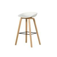ราคา MODERNFORM เก้าอี้บาร์ รุ่น BOKA เบาะพลาสติกสีขาว ขาไม้ธรรมชาติ (YC03021)