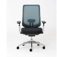 ราคา MODERNFORM เก้าอี้สำนักงาน รุ่น SERIES16 PREMIUM เบาะผ้าดำ พนักพิงตาข่ายสีฟ้า ขาอลูมิเนียม (YC03086)