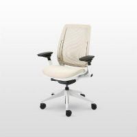 ราคา MODERNFORM เก้าอี้ Ergonomic รุ่น Steelcase SERIES 2 พนักพิงกลาง สีครีม โครงขาว (YC03260)