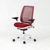 ราคา MODERNFORM เก้าอี้ Ergonomic รุ่น Steelcase SERIES 2 พนักพิงกลาง สีงแดง โครงขาว (YC03262)