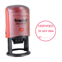 ราคา TRODAT ตรายางวันที่หมึกในตัว รุ่น 46140 "CERTIFIED" สีแดง (YC03559)