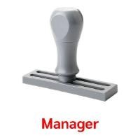 ราคา SANDKING ตรายางด้ามจับ "Manager" สีแดง (YC03636)