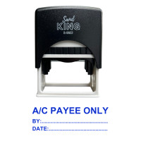 ราคา SANDKING ตรายางหมึกในตัว ข้อความ "A/C PAYEE ONLY BY:DATE" สีน้ำเงิน ขนาด 58x22 มม. (YC03684)