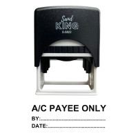 ราคา SANDKING ตรายางหมึกในตัว ข้อความ "A/C PAYEE ONLY BY:DATE" สีดำ ขนาด 58x22 มม. (YC03685)