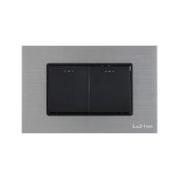 ราคา LUZINO ชุดสวิตช์ทางเดียว 2 ช่อง รุ่น MLS79-S153-AL สีเงิน (YC03993)