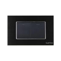 ราคา LUZINO ชุดสวิตช์ทางเดียว 2 ช่อง รุ่น MLS79-S153-AL สีดำ (YC04002)
