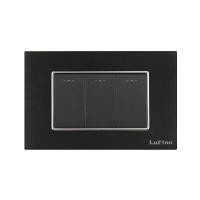 ราคา LUZINO ชุดสวิตช์ทางเดียว 3 ช่อง รุ่น MLS79-S13-AL สีดำ (YC04001)