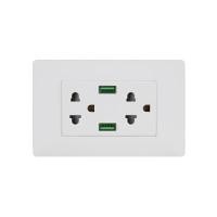 ราคา LUZINO ชุดเต้ารับคู่ มีกราวด์+USB Type A 2 ช่อง รุ่น MLS79-E3USB2A-PC สีขาว (YC04016)