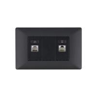 ราคา LUZINO ชุดเต้ารับโทรศัพท์ RJ11 และคอมพิวเตอร์ RJ45 รุ่น ML79-P1C61-PC สีดำ (YC04027)