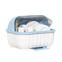 ราคา THAI SUN SPORT ชั้นวางจานพลาสติก มีฝาปิดและถาดรองน้ำ รุ่น SH0151-BU (สีฟ้า) (YC04692)