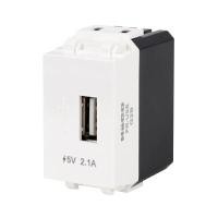 ราคา HACO เต้ารับ USB 2.1A 5V DC รุ่น PR-USB สีขาว (YC07396)